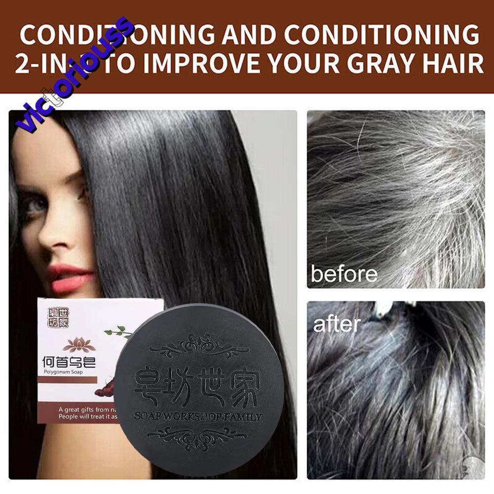 Shampoo Nutritivo para Cabelo Coza, Sabonete de Polygonum Multiflorum, Shampoo Escurecedor de Cabelo, Sabonete Natural O