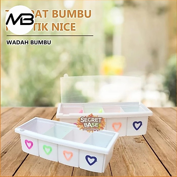 Nice Spice Box Cozinha Container Set Recipiente De Plástico 4 Compartimentos Mercury MRC