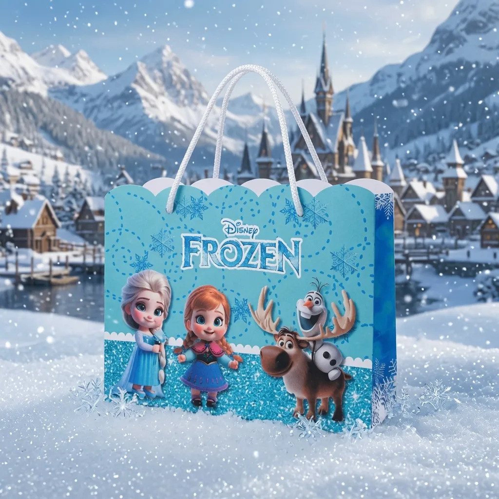 Kit Sacolinhas Surpresa Pegue e Monte Frozen Cute 20x15x6 Lembrancinha Teen