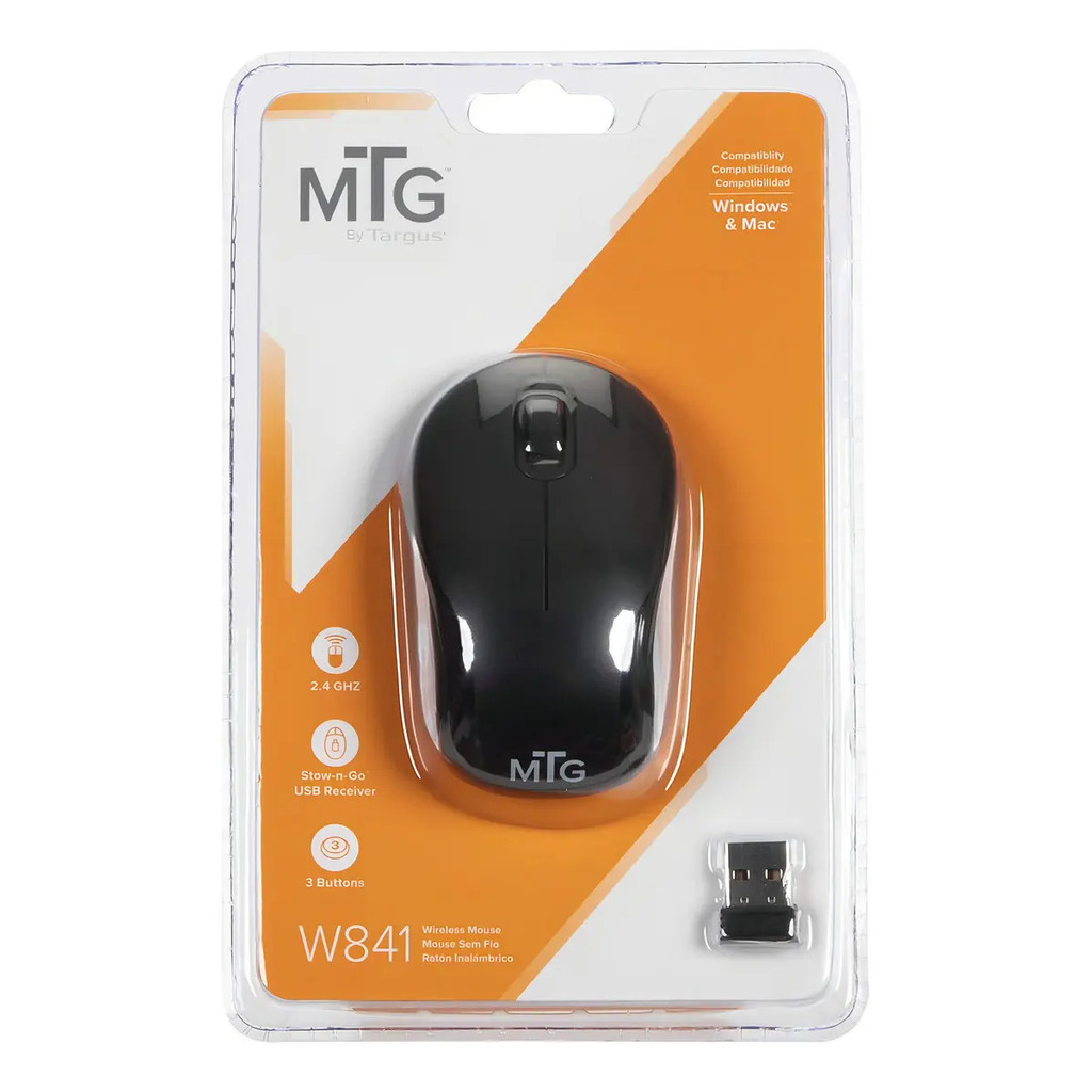 Mouse Sem Fio Targus W841 Wireless USB Compacto 1000 DPI Preto
