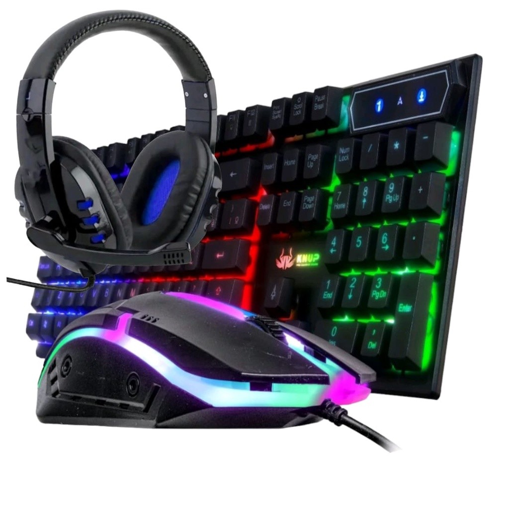 Kit Gamer Completo Teclado Semi Mecânico Mouse Gamer RGB Fone de Ouvido Gamer HeadsetPremium — R$ 129,90 em Shopee, 13% OFF
