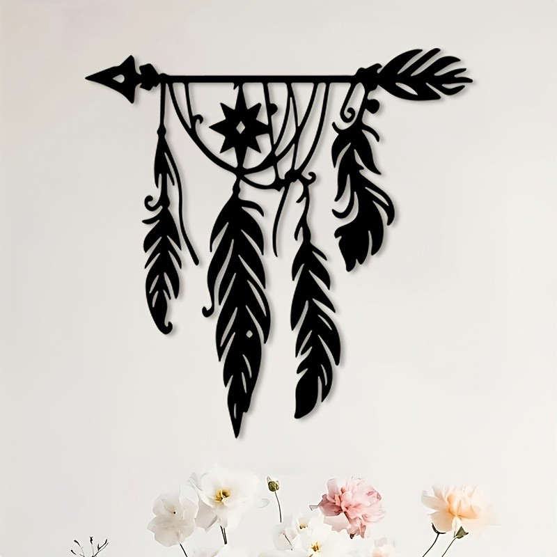 Oláyoung Vintage Arrow Star Metal Wall Art Escultura De Ferro Decoração De Quintal De Jardim Presente De Feriado