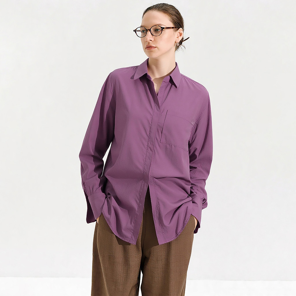 Camisa Feminina 2026 Nova Roxa Simples Top Business Commuter