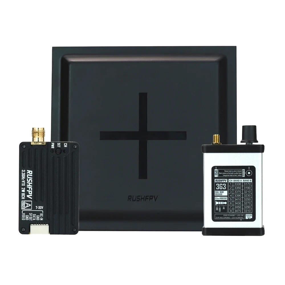 3.3G 2W 8CH VTX VRx Módulo Receptor Transmissor De Áudio E Vídeo Com Placa De Gravação De Antena Link De FPV De Longo Al