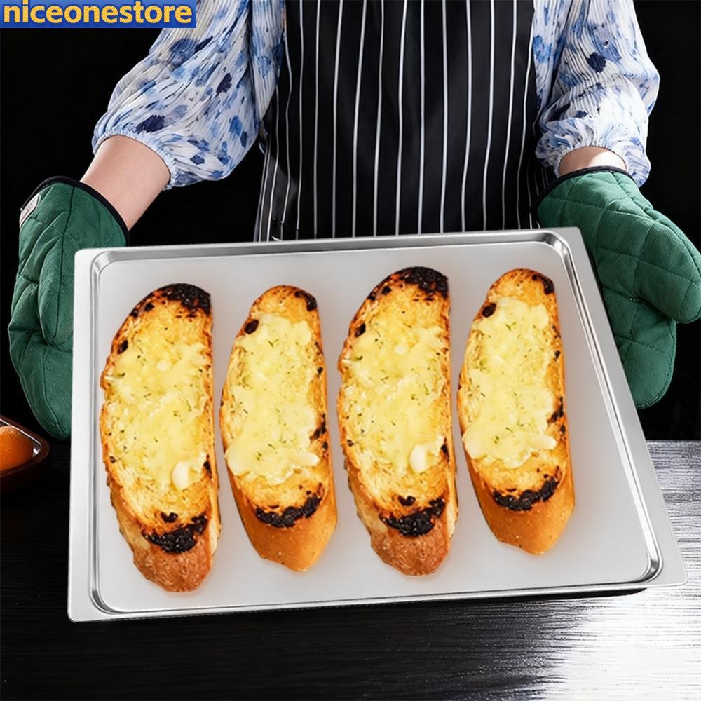 [NIEO]Aluminum Oven Pan 43 5x31 5cm Baking Tray for Bread Cake Cookie Non Stick Design