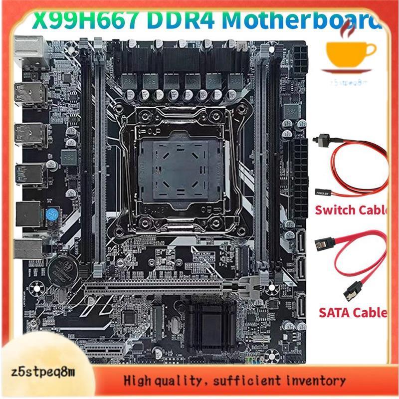 Placa-Mãe X99 DDR4 LGA 2011-3 H81/B85 Chip Suporta 4X DDR4 RAM M . 2 NVME Gigabit Ethernet X99H667 De Desktop