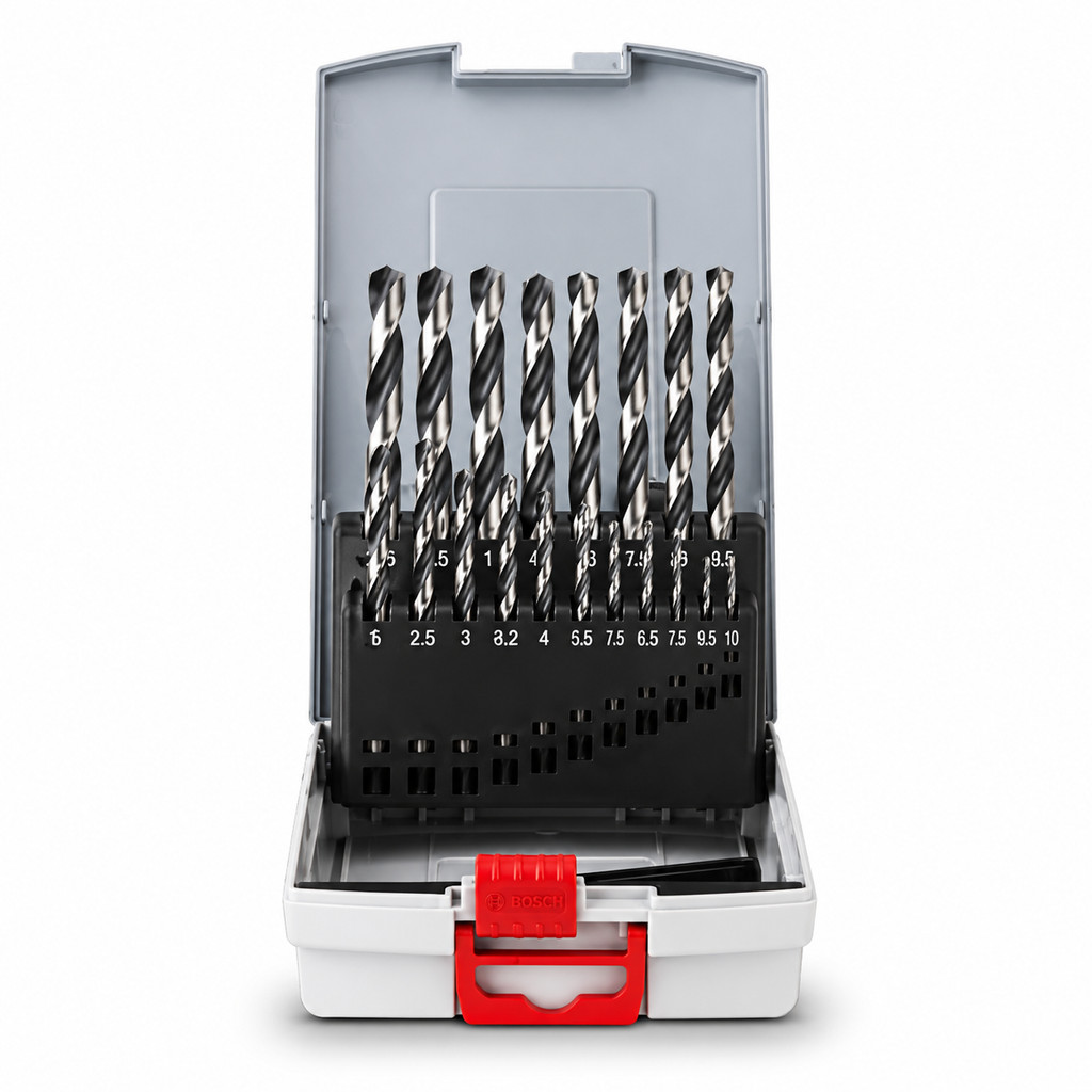 Jogo Brocas para Metal Bosch 1 a 10mm com 19 Peças HSS-PointTeQ ProBox