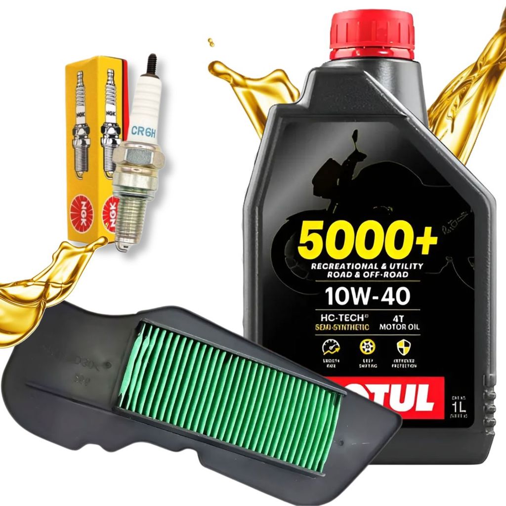 Kit Revisão Neo 125 Motul 10w40 Filtros e Vela Ngk