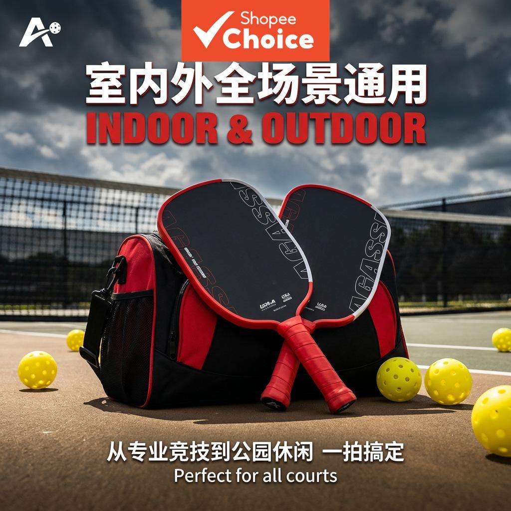 Versão atualizada Agassi 4a geração, raquete de pickleball de fibra de carbono best‐seller transfronteiriço, acabamento