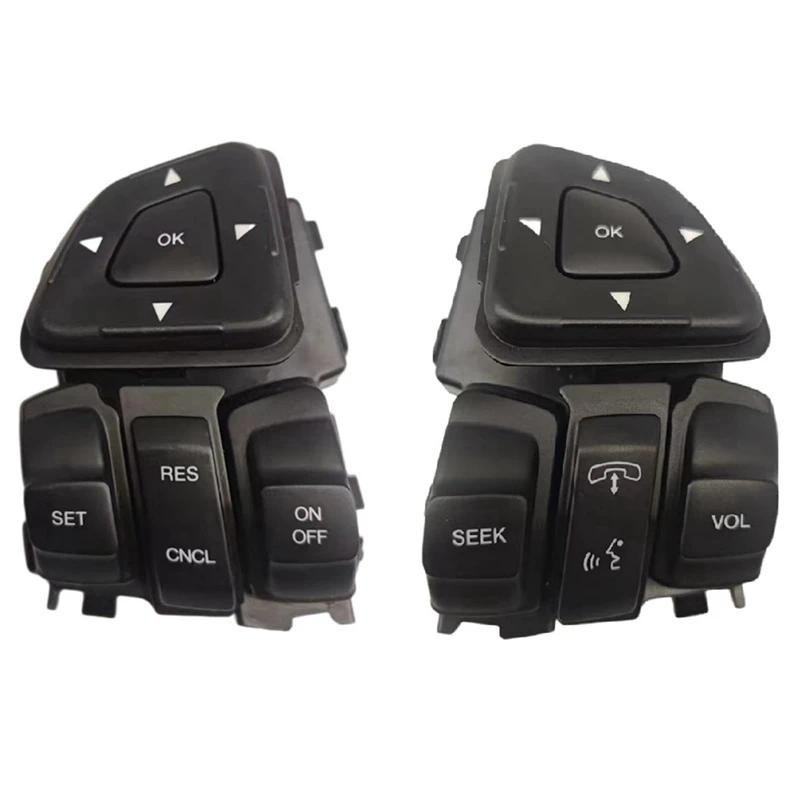 Carro Multi-Função Mídia Volante Botão Volume De Áudio Interruptor De Controle De Cruzeiro Para Ford Edge Explorer 2011-