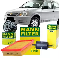 Kit 3 Filtros Celta Prisma 1.0 / 1.4 8V Mann GM Chevrolet