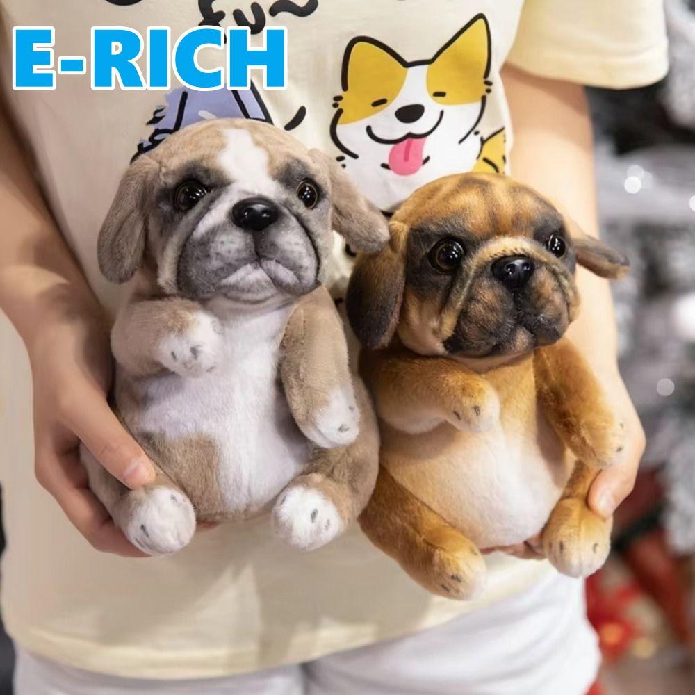 ERICH1 Recheado Poodle Pug , Simulação De Animais De Pelúcia Filhote De Cachorro Brinquedos , Bonito Fofo Sentado Boneca