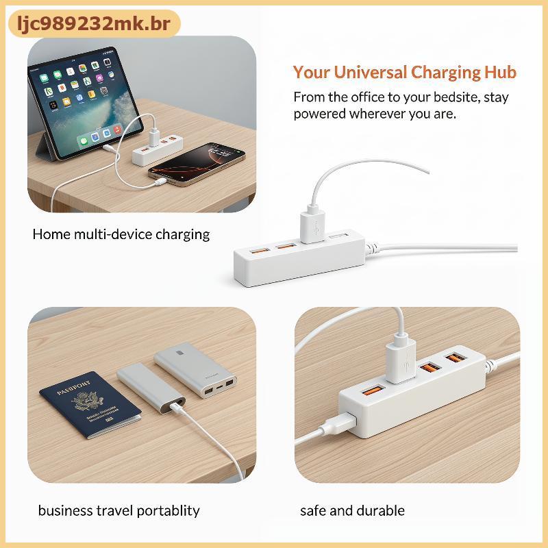 [MYBR] Universal 4 Portas USB Power Strip Multi Device Charger Hub Carregamento Rápido Para Dormitório De Sala De Estar 