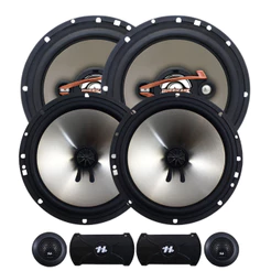 Kit 2 Vias 6 + Alto Falante 6 Polegadas Hurricane 320w Rms Q-6.2 QR6 Quadriaxial 640w Pico