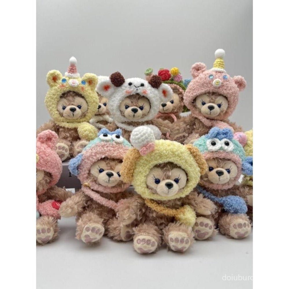 Roupas Lina Belle, acessórios de cabeça, Urso Duffy, Shirley Rose, roupas de boneca de tricô feitas à mão de 14cm, chave