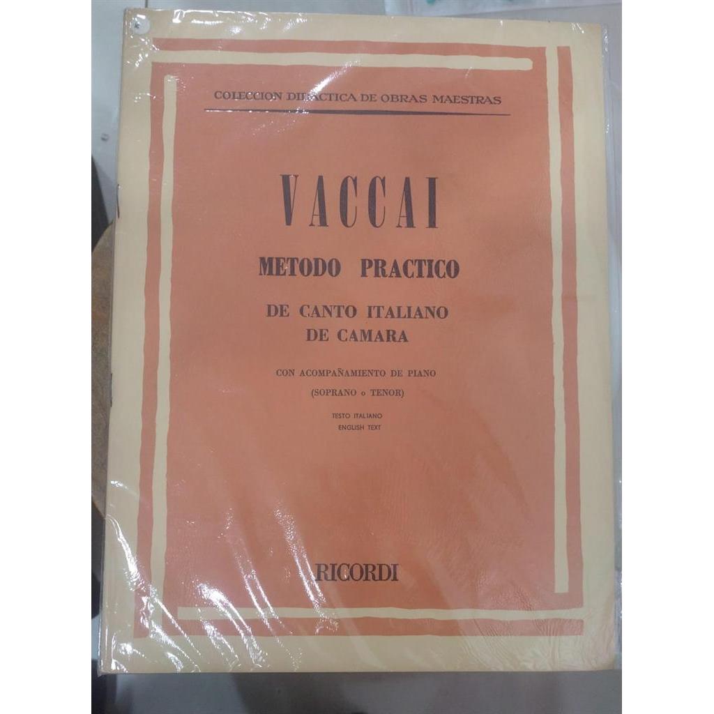 coleção didactica de obras maestras - vaccai metodo pratico de canto italiano de camara con aconpañamento de piano ( sop