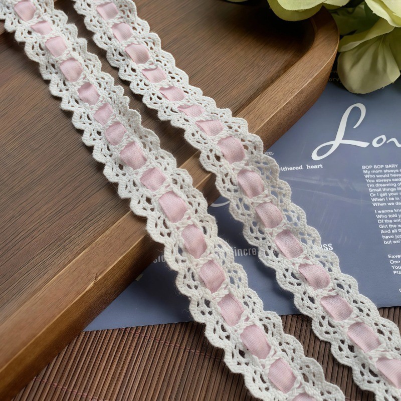 5 Metros 2cm Lolita Fita De Renda Linha De Algodão Para Vestido Pano Costura Bordado Decorativo DIY Artesanato Acessório