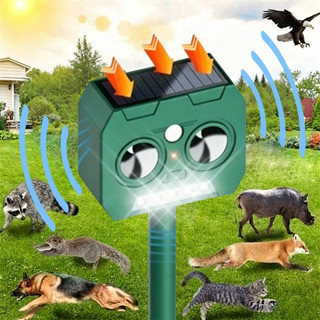 Repelente Solar Ultra-Sônico para Espantar Rato Gato Pombo Cobra Morcego com Sensor Inteligente