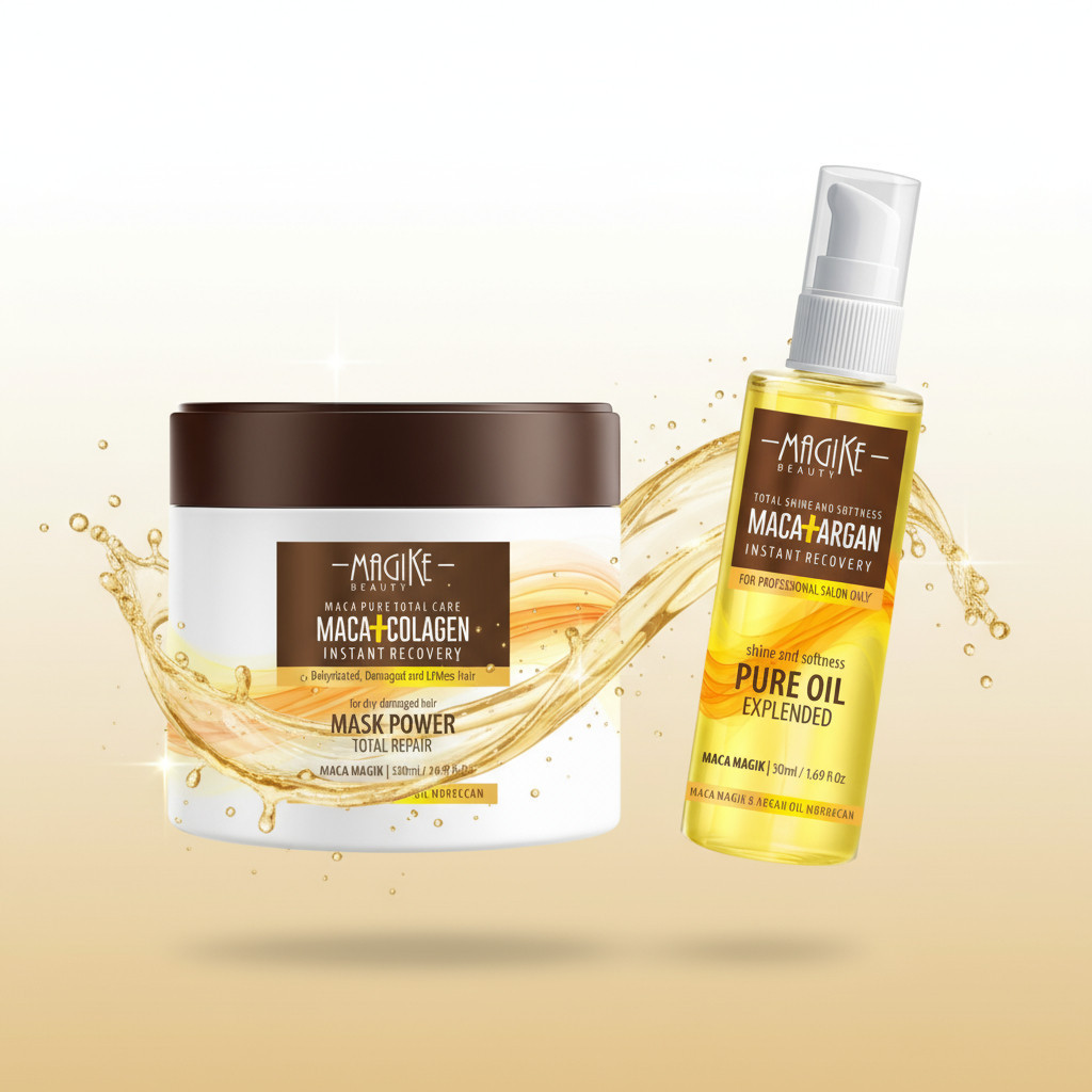 Kit  Máscara Macadâmia & Colágeno 500g + Óleo Argan & Macadâmia 50ml