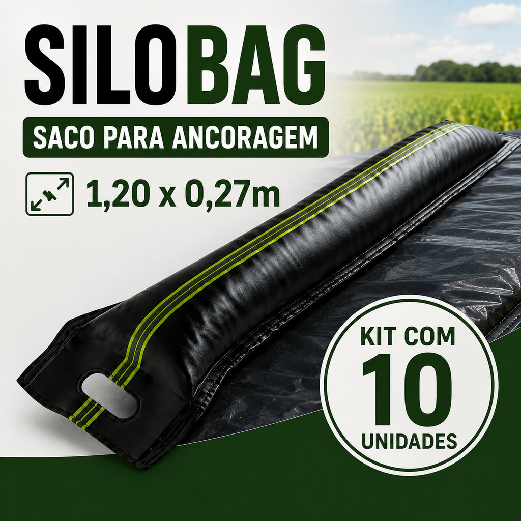 Kit 10 Silobag Saco para Ancoragem 1,20 x 0,27m