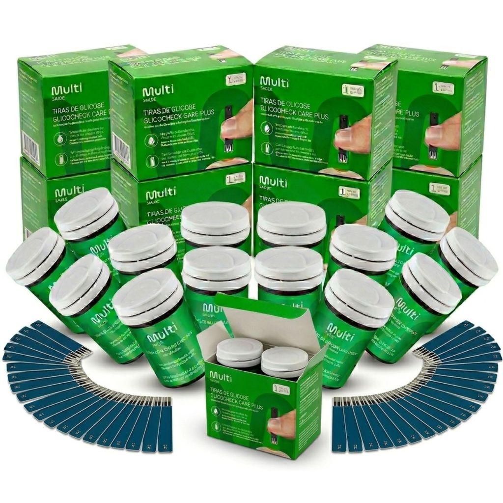 KIT 350 TIRAS DE GLICOSE GLICOCHECK CARE PLUS - MULTI SAÚDE
