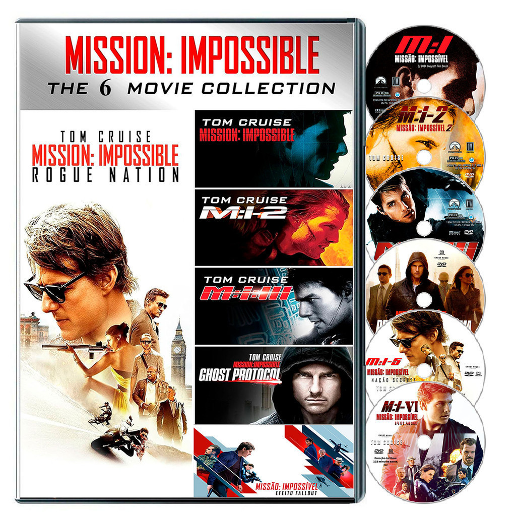 Dvd Missão Impossível: Coleção 6 Dvd