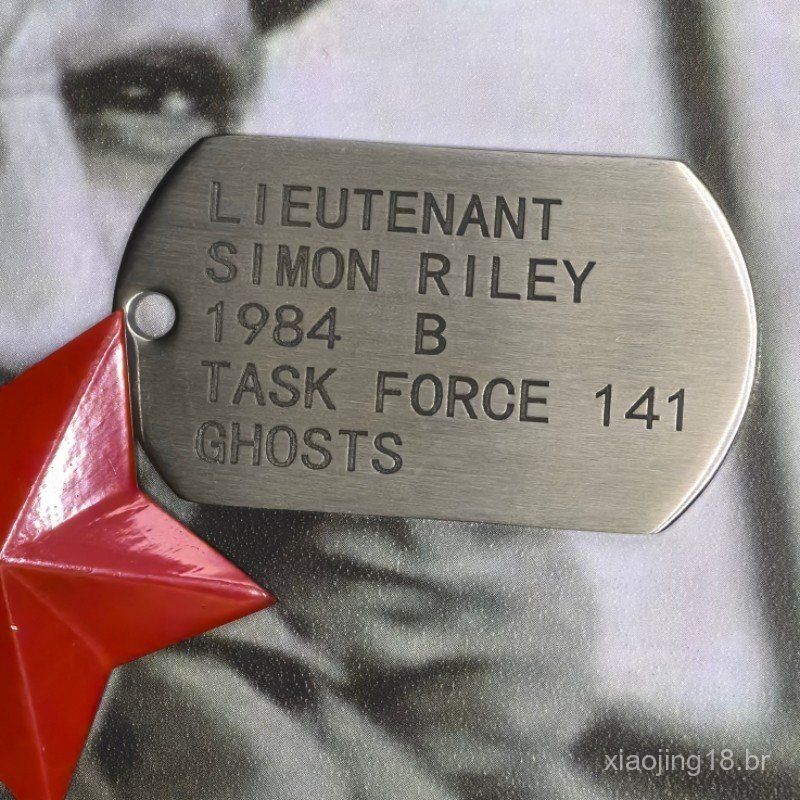 SIMON RELIY ID Tag GHOST Dog Tag Placa de Identificação de Aço Colar Call of Duty Ghost COD MWFM