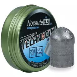Chumbinho Technogun Nocaute Impacto 22gr 250un. 5.5mm