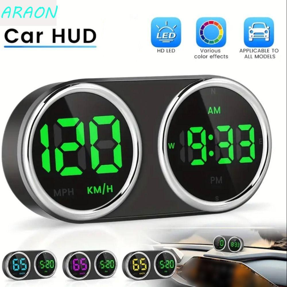 Velocímetro Digital Para Carro ARAON GPS , Relógio 2 Em 1 HUD Car Head Up Display , Universal