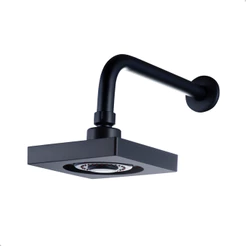 Ducha Chuveiro Auto-Limpante Quadrada Preto para Aquecimento a Gás ou Solar