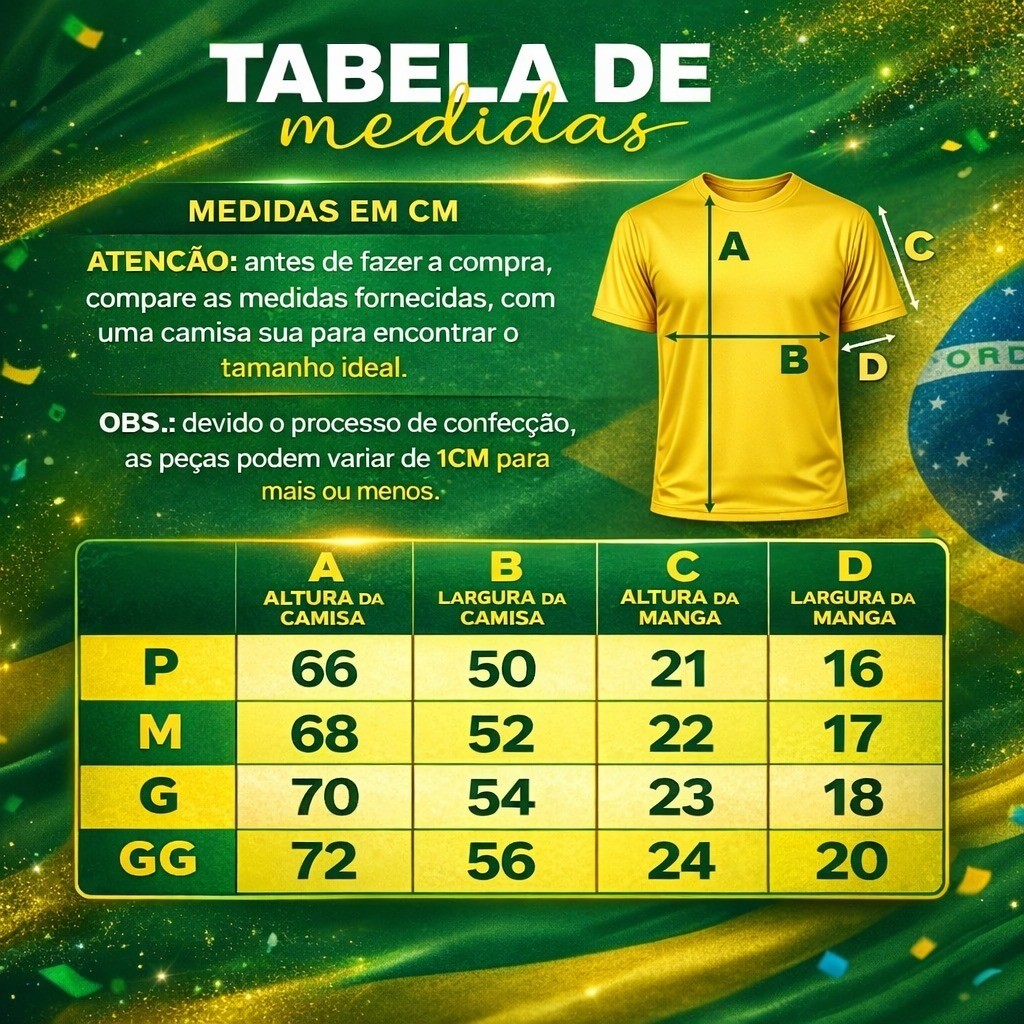 Camisa Brasil Masculina Azul Nova 2026 — imagem 2 de 2