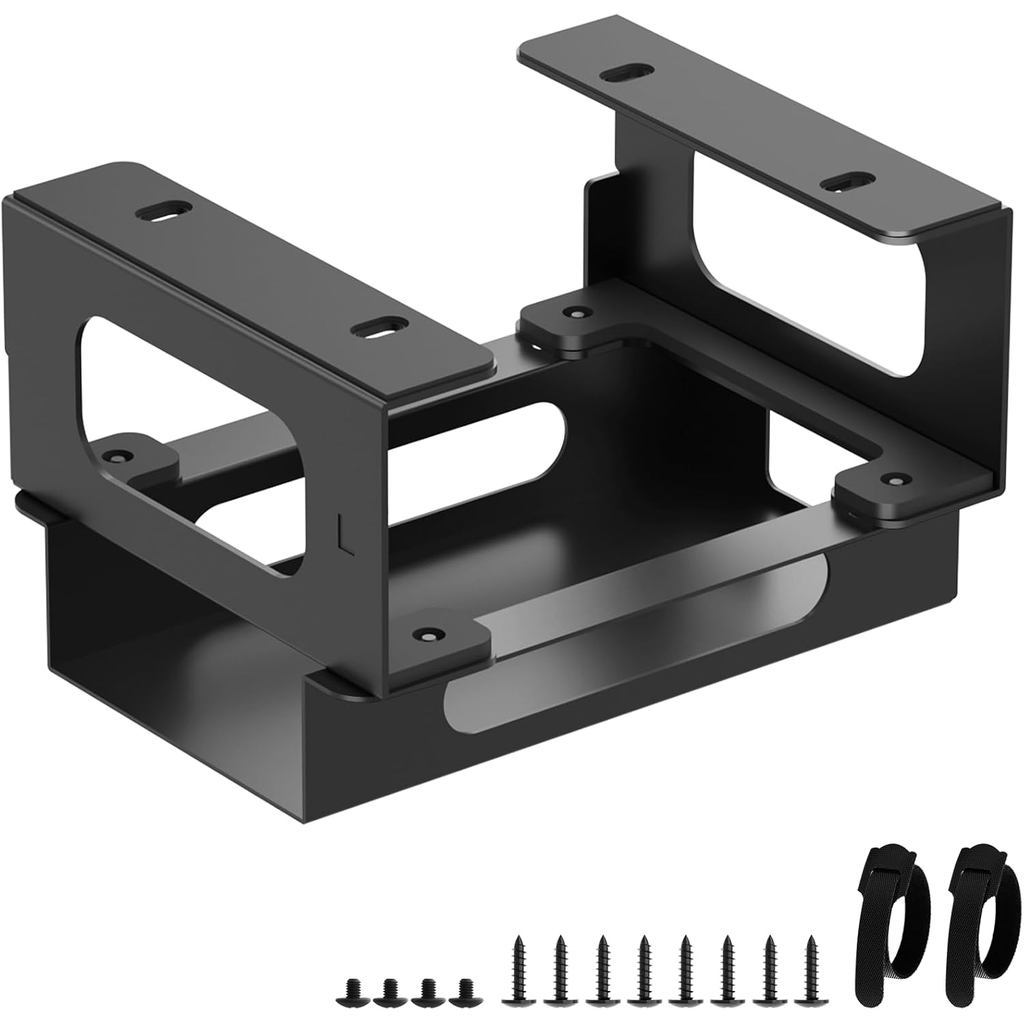 Adjustable Under Desk Mount Exclusive for CalDigit TS3 Plus / TS4 / TS5 Dock & Power Brick, Space-Saving Thunderbolt 3/T