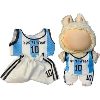 Roupas para Uniforme de Futebol Labubu - Conjunto de 2 Peças com Design Esportivo, Incluindo Camisa e Calções, Ideal par
