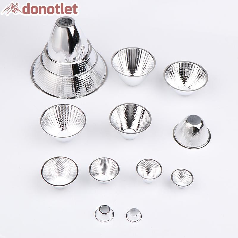 Donotlet 1 Peça 20-126mm 15-120 Graus Abajur Tigela Reflexiva Para DIY Luz Óptica LED Copo Refletor De Alumínio Lâmpada