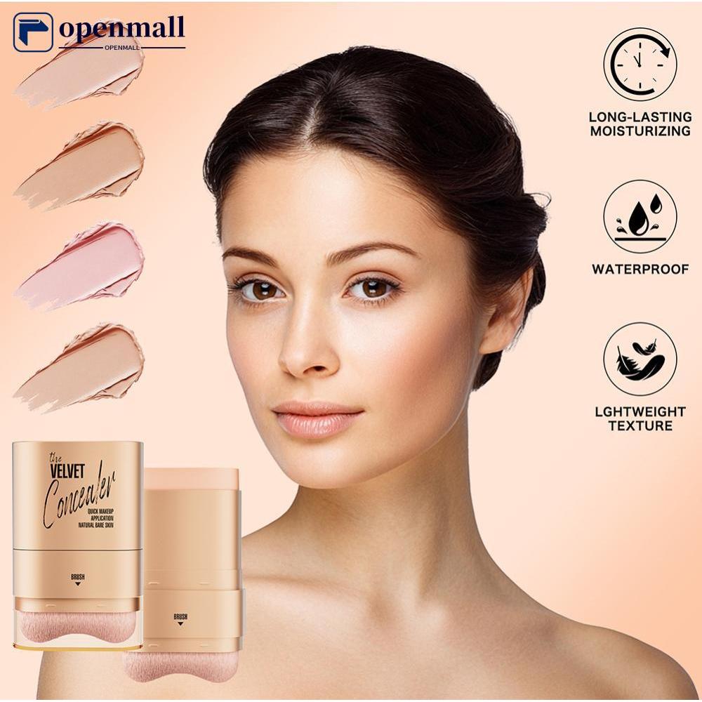 OMALL 2 Em 1 Corretivo Base Bastão Cobre Olheiras À Prova D'água Resistente Ao Suor Maquiagem Facial Borracha Cosmética