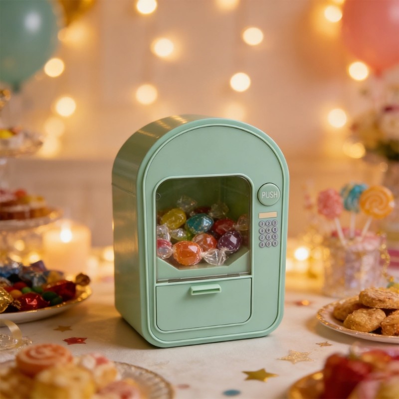 FQMM Dispensador Feijão Chocolate Compacto Recipiente Doces Novidade Para Casa Máquina Venda Autom