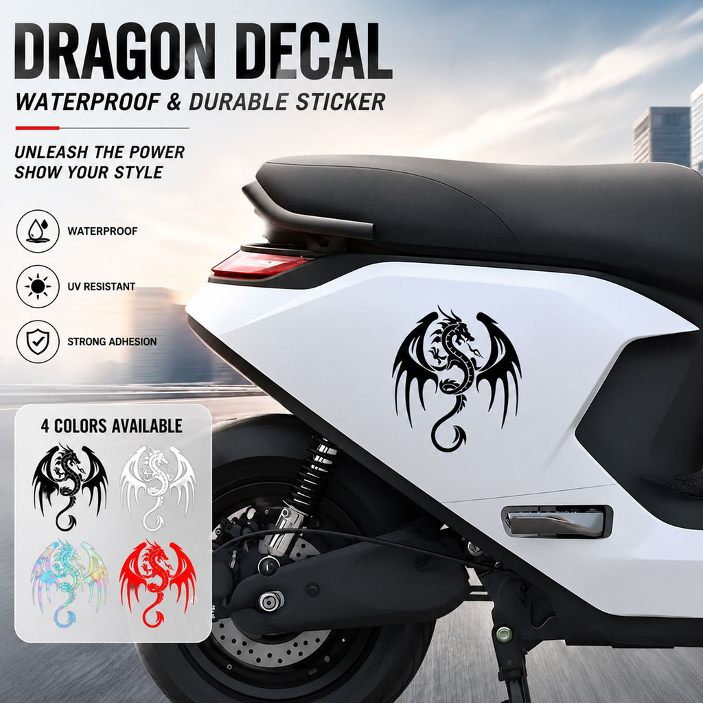 Adesivo De Vinil À Prova D'água Para Motocicleta , Asa De Dragão , Decalque Carenagem Frontal , Tanque De Combustível ,