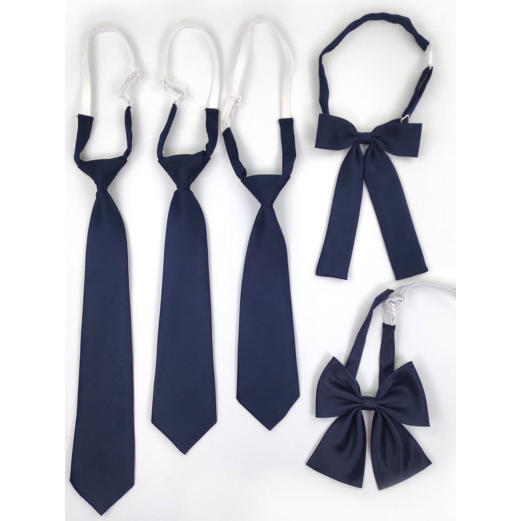 Jk gravata borboleta cor sólida azul marinho arco uniforme colar flor masculino profissional livre pequena gravata femin
