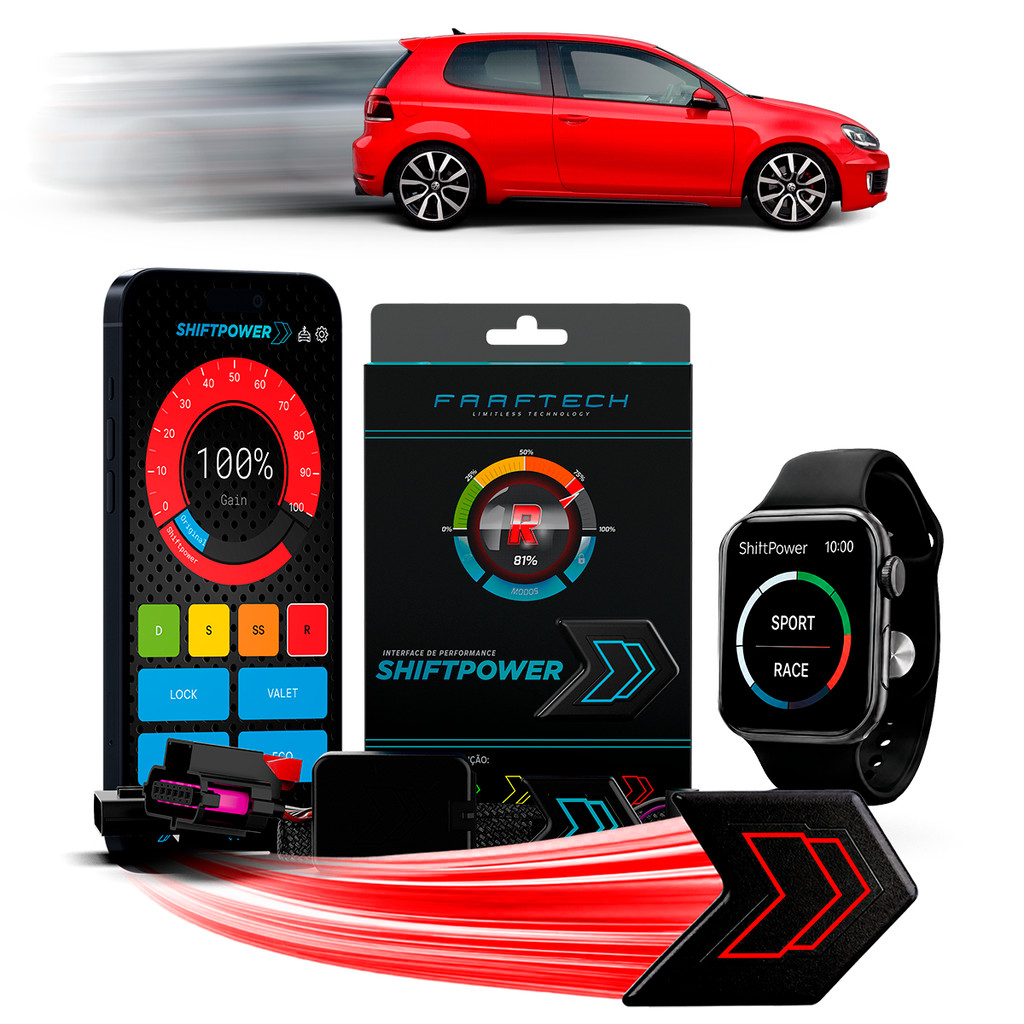 Shiftpower Chip Acelerador Tira Atraso Pedal Golf 2014 FT-SP18+ Carplay Android 