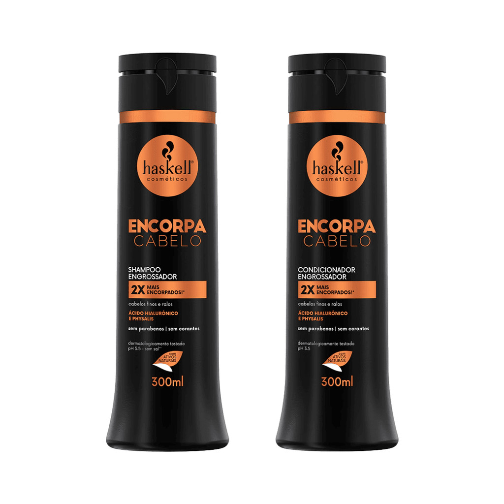 Kit Shampoo 300 e Condicionador 300 Encorpa Cabelo - Haskell