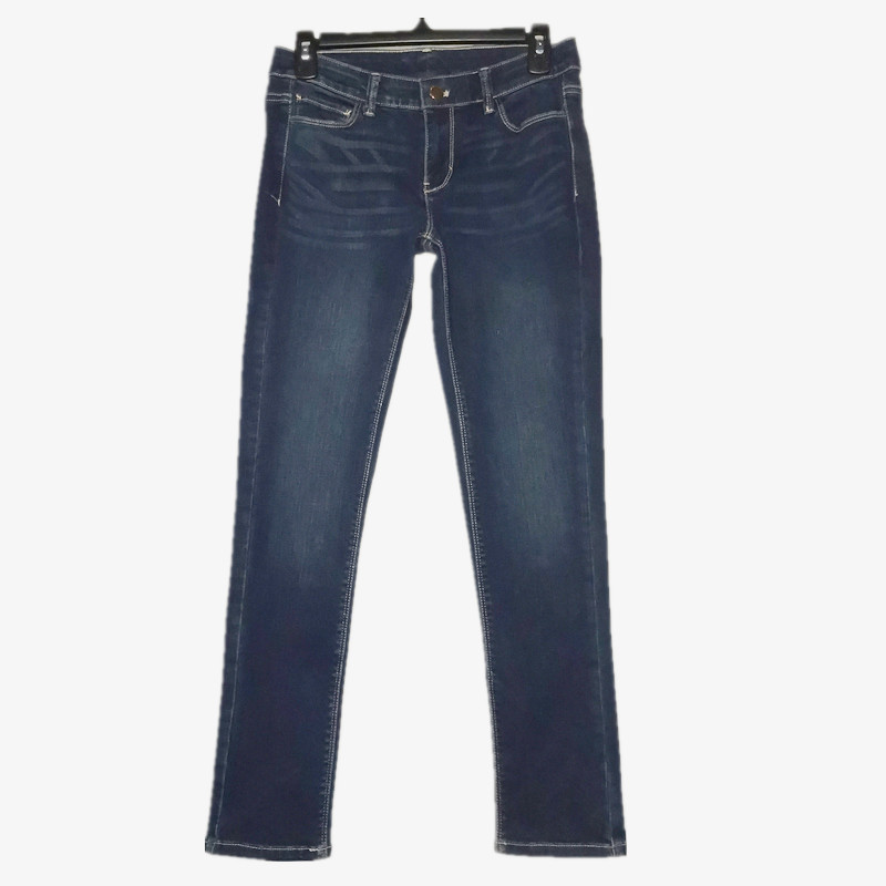 Primavera estilo comércio exterior pedido Original Jeans escuro elástico fino ajuste calças magras tamanho grande calças