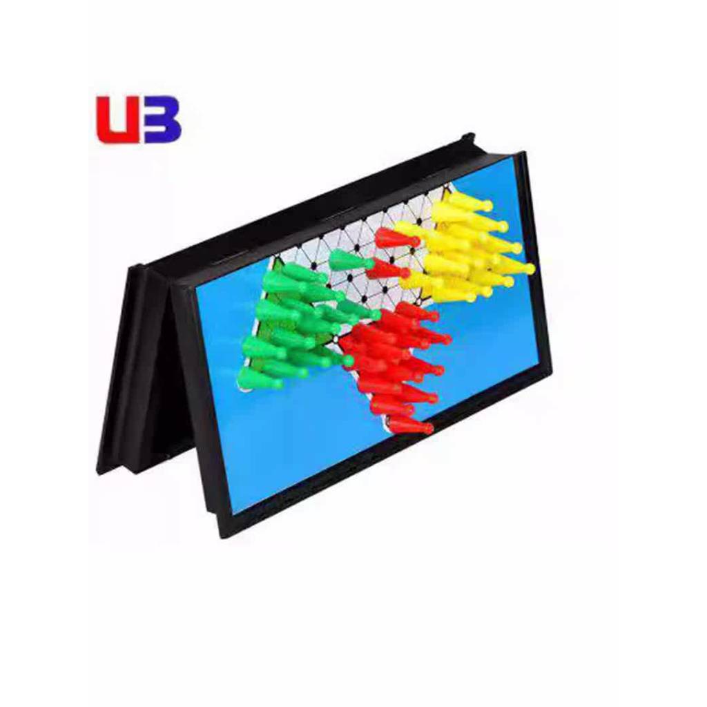UB Youbang Damas Magnéticas Tabuleiro de Xadrez Dobrável Infantil Tricolor Hexagonal Ímã Damas Xadrez Educacional Infant