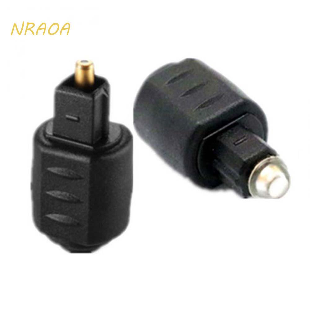 Adaptador De Fibra Óptica NRAOA Para DVD TV 3.5mm Jack Amplificador Redondo Quadrado Mini Fêmea Macho Conector De Áudio
