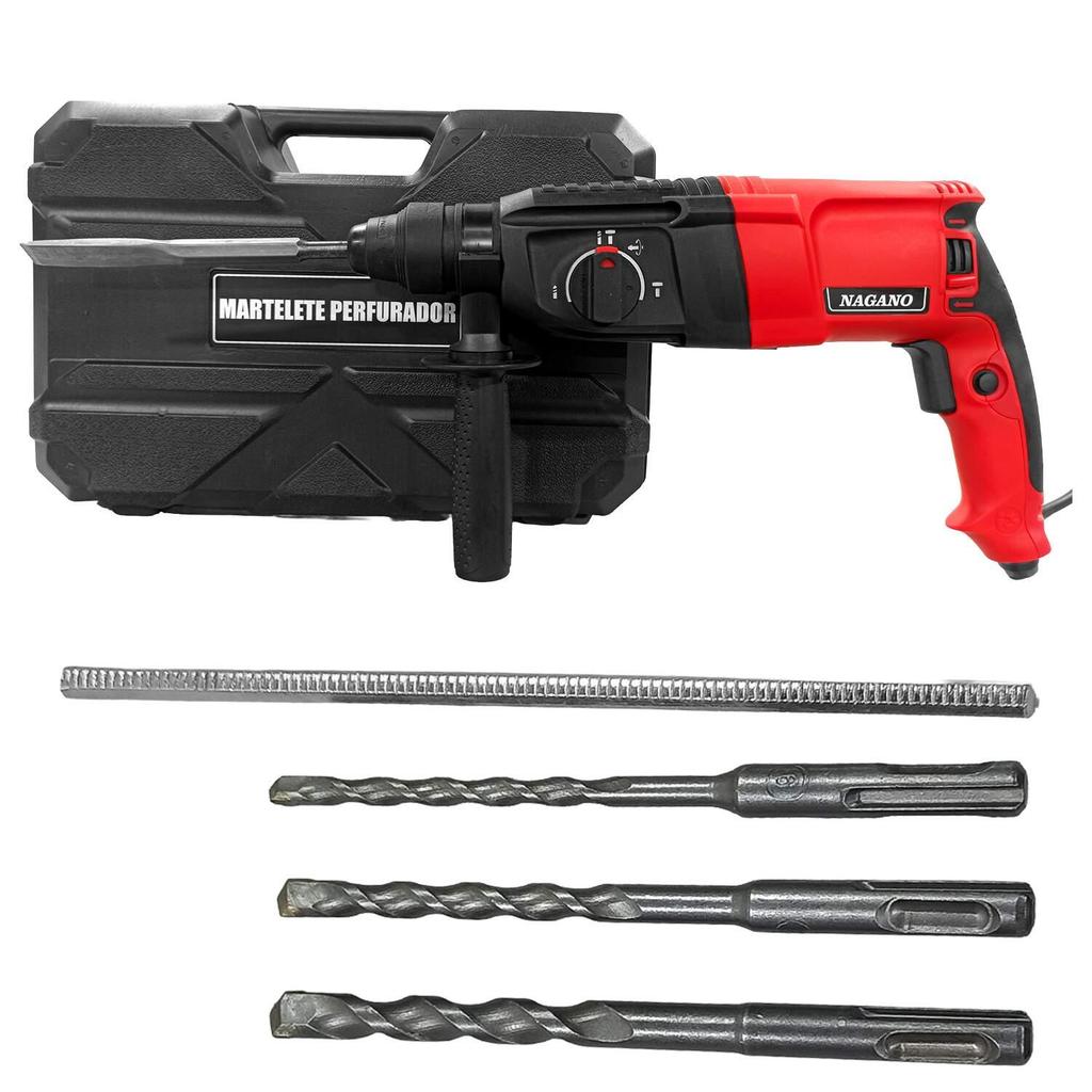 Martelete Rompedor e Perfurador Reversível 3J 900W SDS Plus 110v