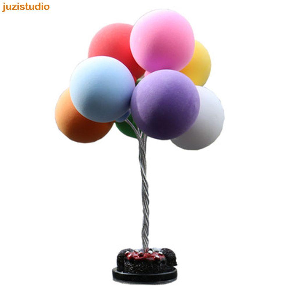 JUZISTUDIO Auto Ornamentos Balão Multicolor Carro Charmoso Suprimentos Interiores De Decoração De Painel