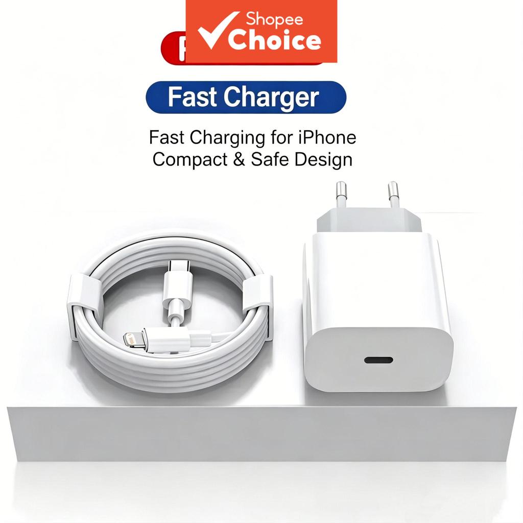 Cabeça de carregamento rápido USB-C 20W Plugue UE para celulares 6-14 Carregador portátil compacto com plugue padrão