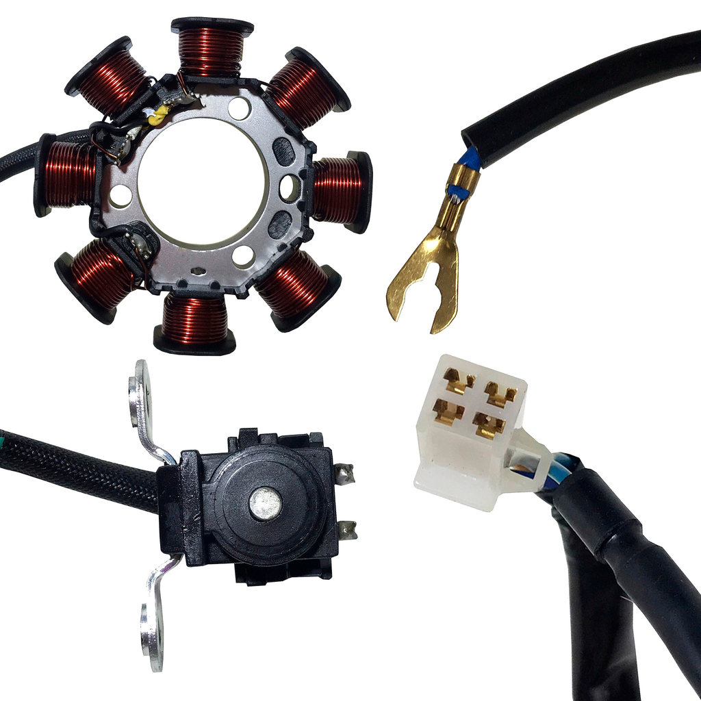 Detalhes do Estator + Regulador Retificador Yamaha Ybr 125 Factor 2009 Até 2010
