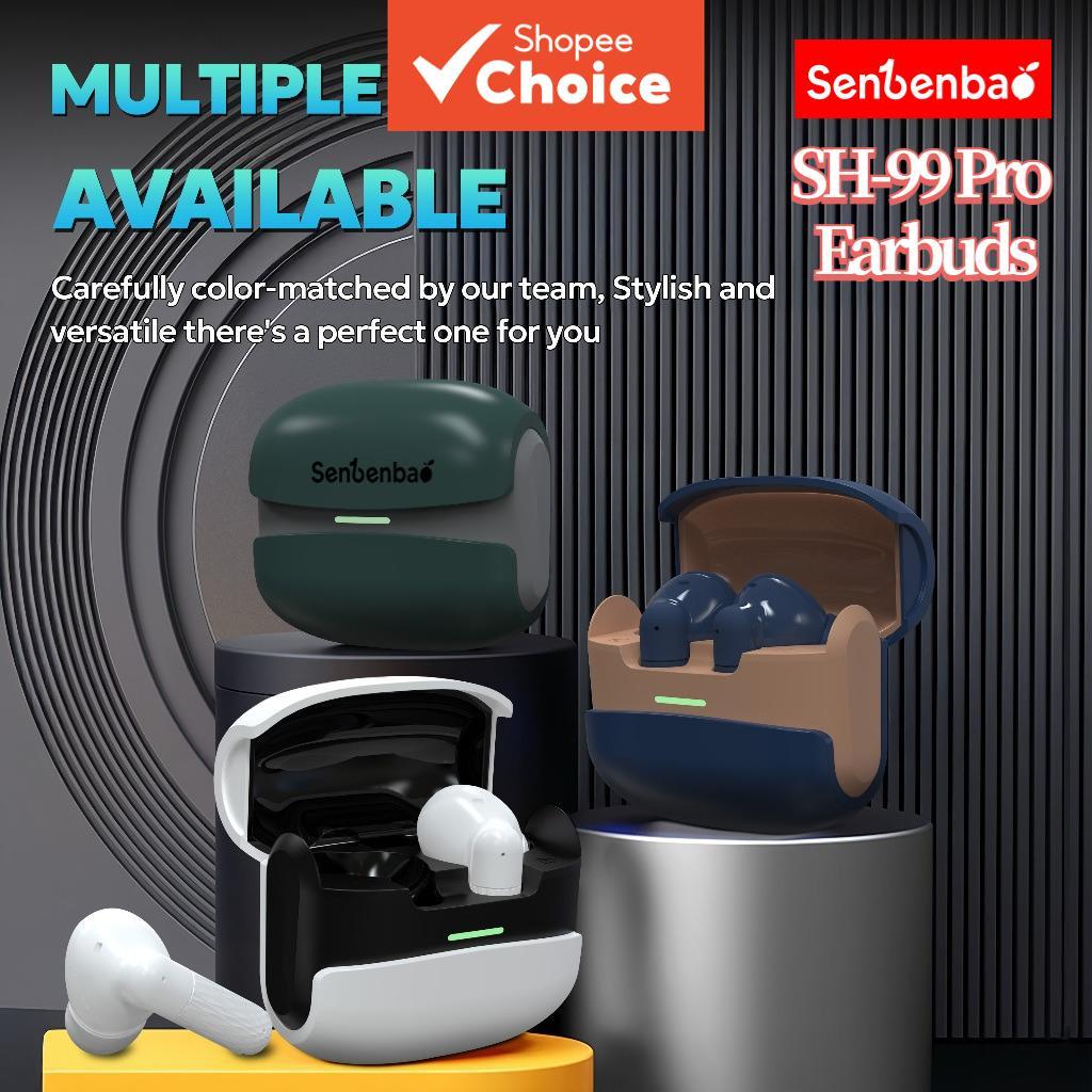 SenBenBao Mini SH-99 Pro Fones de Ouvido Bluetooth TWS Estéreo Hi-Fi Esportivos à Prova D'Água Earbuds com Redução de
