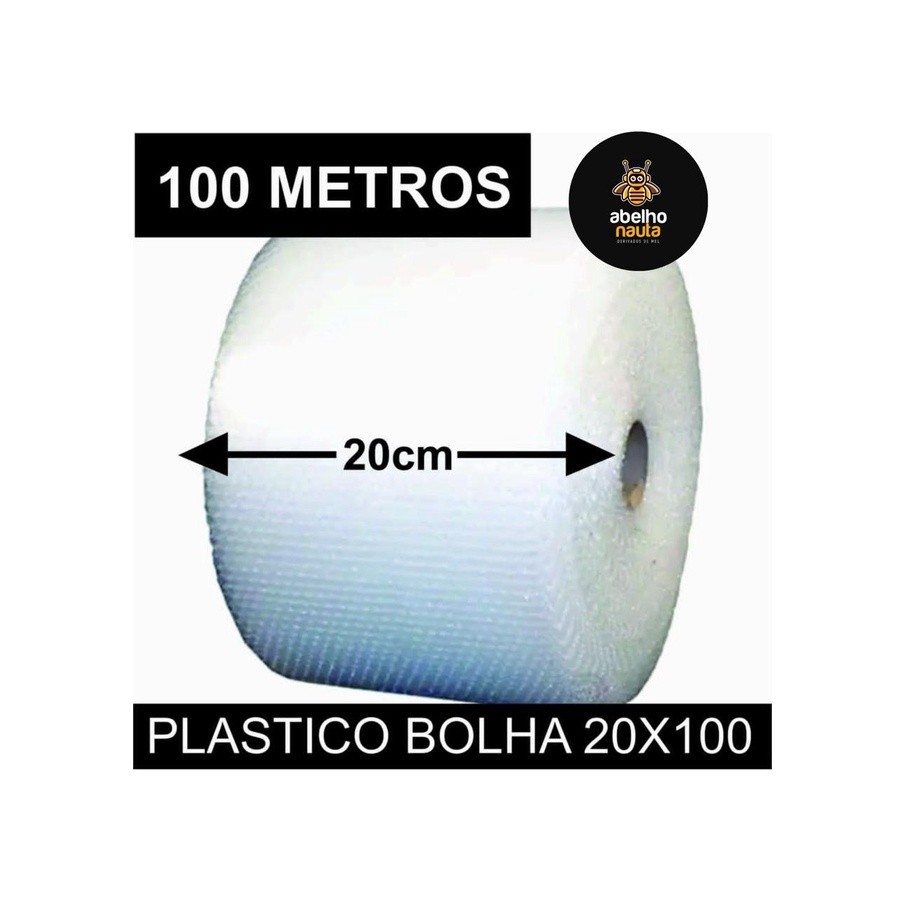 Bobina Plástico Bolha 20x100 metros proteção ecommerce