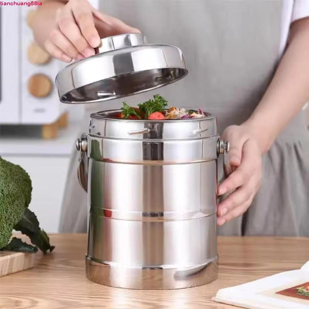 Lancheira Isolada TIANCHUANG , Recipiente Térmico Selado Para Alimentos De 3 Camadas , Pote De Aço Inoxidável